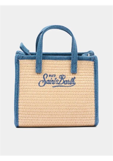 Borsa Mini in paglia SAINT BARTH | VIVM001 VIVIAN MINI STRAW02778L 11 DENIM EMB